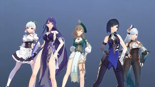 【Genshin Impact: MMD】Raiden Ei × Ayaka x Lisa x Yelan x Shenhe【WHO DIS】