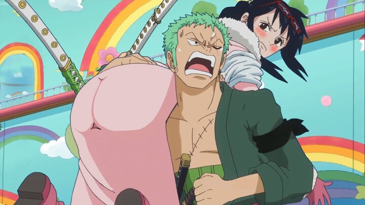 Zoro Carries Tashigi in Embarrassment | One Piece
