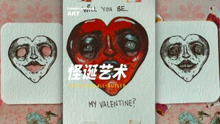 Lydia Kendall-Butler喜欢用绘画+剪纸的方式去塑造一个个怪诞离奇的角色