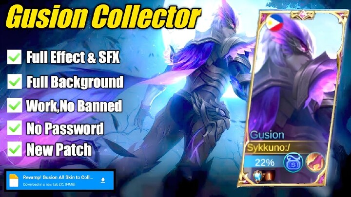 Revamp Gusion Collector Skin Script No Password | Full Effects & Full Sounds | All Patch | InumakiML