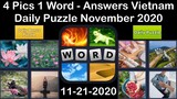 4 Pics 1 Word - Vietnam - 21 November 2020 - Daily Puzzle + Daily Bonus Puzzle - Answer-Walkthrough