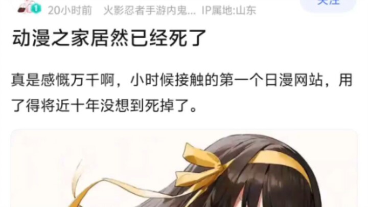 才发现动漫之家已经死了几个月了