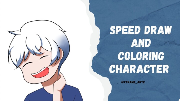 speed draw and coloring my character