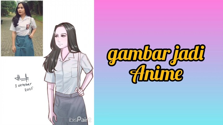 gambar foto jadi style anime