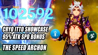 Cryo Itto C7 95% Atk Speed Bonus Showcase - The Speed Archon Genshin Impact