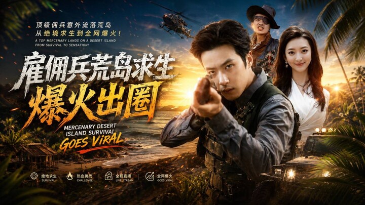 🎬 Mercenary Desert Island Survival Goes Viral | Gu Yong Bing Huang Dao Qiu Sheng Bao Huo Chu Quan |