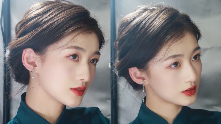 Gentle and elegant low bun｜Light classical braid