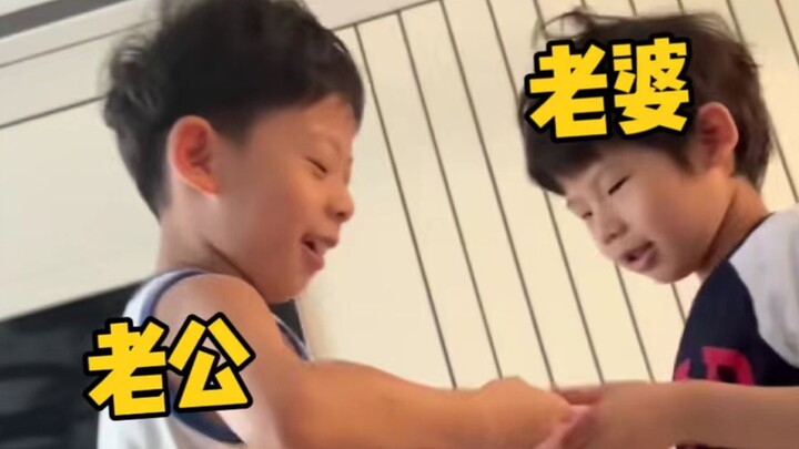 Bahan pernikahan +1 Adik beradik main rumah-rumahan ala keseharian di rumah: suami istri