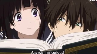 Chitanda making Oreki uncomfortable for 4 minutes straight - Hyouka (Chitanda x Oreki) Best moments.