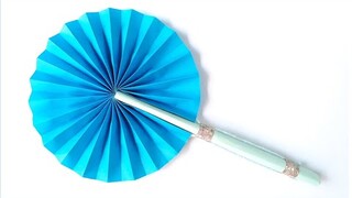 Làm quạt giấy tròn cầm tay | How to make a hand fan.