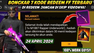 KODE REDEEM FREE FIRE TERBARU 24 APRIL 2024 HARI INI