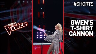 Gwen's T-Shirt Cannon on The Voice | #Shorts