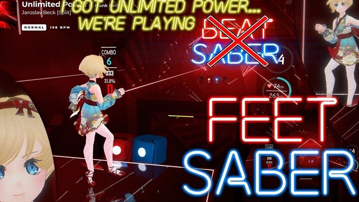 (Download & introduction in the description) "Beat Saber ✘ Beat Barefoot ✔" Feet Saber Mod Demo