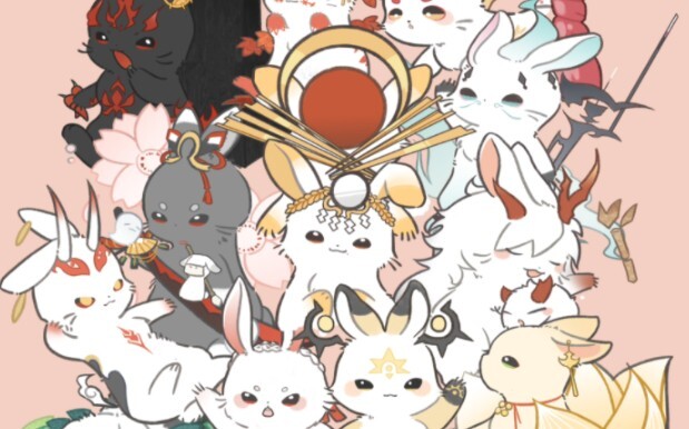 [Onmyoji Handwriting] Rabbit Picture Book (Heian-kyō Rabbit King×)