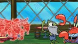 Mr. Krabs and the mysterious old man fought fiercely, and both sides summoned their ancestors.