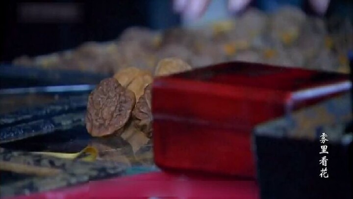 A highly intelligent man bought two chicken-heart walnuts from a street stall.