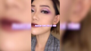 Makeup tone tím cá tính| Makeup with Judie