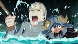 Laios Saves Senshi from Drowning , Senshi Kills Anne | Delicious in Dungeon Episode 7