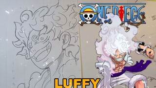menggambar Luffy, one piece