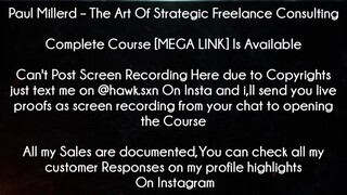 Paul Millerd Course The Art Of Strategic Freelance Consulting Download