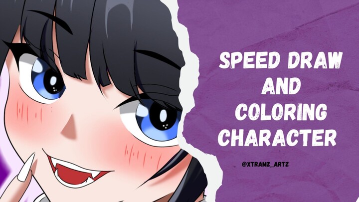 speed draw and coloring character anime