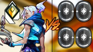 Valorant: 1 Radiant Jett MASTER VS 4 Iron Players - Who Wins?