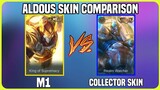 M1 Skin VS Collector Skin Aldous Skin & Skills Comparison | MLBB