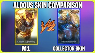 M1 Skin VS Collector Skin Aldous Skin & Skills Comparison | MLBB