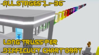 Long Truss Per Dificulty Chart Obby [All Stages 1-36] (ROBLOX Obby)