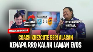 RRQ Coba Draft ? Coach Khezcute Beri Alasan Kenapa RRQ Kalah Lawan EVOS - Interview RRQ Khezcute