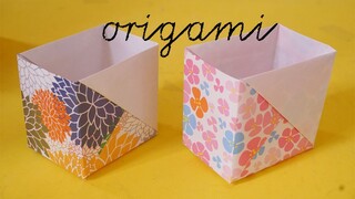 Cách làm hộp quà bằng giấy cực dễ - Cách Gấp Hộp Quà đơn giản Gấp giấy Origami -hộp bằng giấy a4
