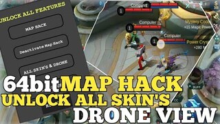 [64bit] Map Hack | UNLOCKED All Skin's | Drone View | BL Mod Skin | Mobile Legends: Bang Bang
