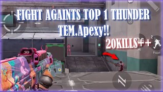 HYPER FRONT PRO RANKED GAMEPLAY AGAINTS TOP 1 THUNDER = TEM.Apexy !!