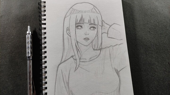 How to Draw Hinata Hyuga - easy anime drawing