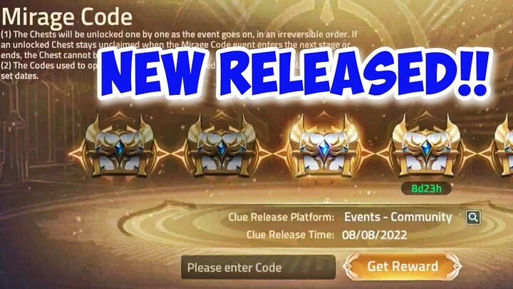 NEW RELEASE CODE 😻😻😻 - Mirage Code | Mobile Legends: Adventure