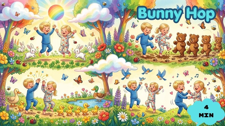 Bunny Hop I CoCobubbles Nursery Rhymes and Kids Songs