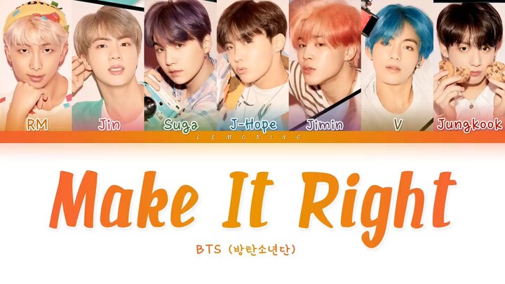BTS Make It Right (Lyrics)