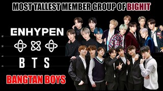 BANGTAN BOYS ~ Most Tallest Member Group of BIGHIT | KPop Ranking