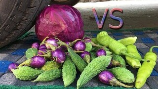 รถ VS มะเขือเทศ กระหล่ำปรี  -  CAR  VS  Cabbage  tomato