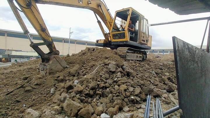 clearing backhoe