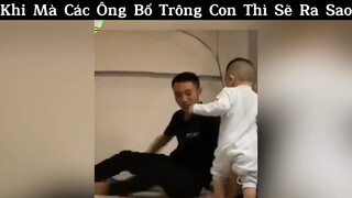 Khi các ông bố trông con