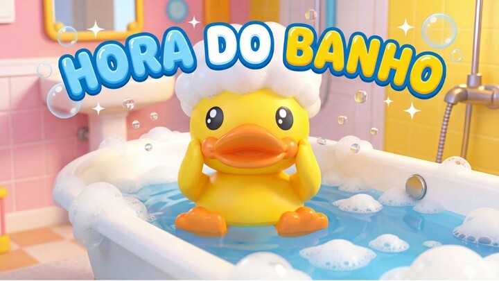 Hora do Banho com B.Duck 🦆 | Música Infantil Divertida para Crianças