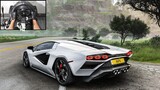 1200HP Lamborghini Countach | Forza Horizon 5 | Steering Wheel Gameplay