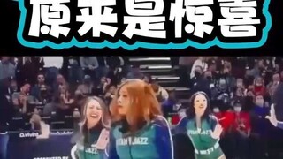 The cheerleader thought she had misremembered the dance steps, but it turned out to be a surprise