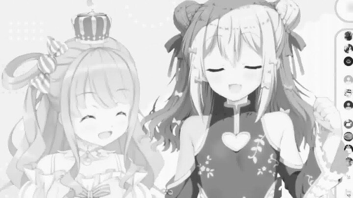Holo tradition, princess looking at the tower [Luna Himemori x Tamahime Inuyama]