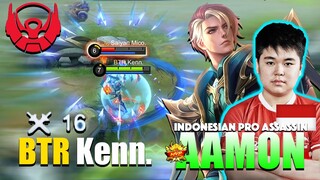 Most Deadliest Assassin in Current Meta?! | Night's Edge Aamon Gameplay By BTR Kenn. ~ MLBB