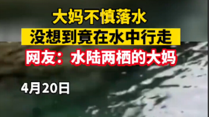 An elderly woman accidentally fell into the water, but to everyone’s surprise, she started walking o