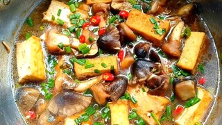 NẤM RƠM  KHO ĐẬU HŨ chay ngon dễ làm - Đậu Hũ Kho Nấm Rơm - Tú Lê Miền Tây