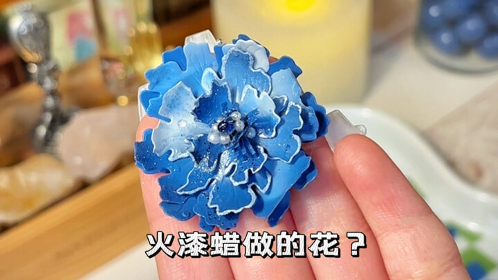Can fire paint be cut into flowers? Use it to make your own blue and white porcelain quicksand stand