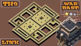 NEW TH9 WAR BASE + REPLAY PROOF | ANTI MASS WITCHES / ZAP DRAGONS + LINK | CLASH OF CLANS